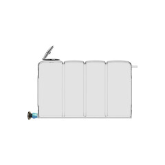 Емкость KR 4000 литров под плотность до 1,5 г/см³ белая с откидной крышкой