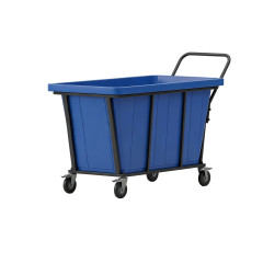 Ванна K 400 литров синяя в тележке с 1 ручкой