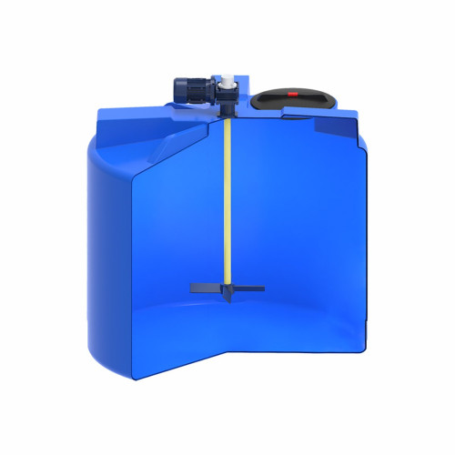 Емкость T 2000 литров синяя под плотность до 1,2 г/см³ с лопастной мешалкой двигатель 1ф 220В