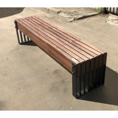 Скамейка стальная «Simple line» без спинки