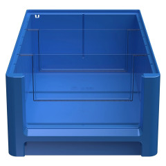 Полочный контейнер SK-4214 400х235х140 мм iPlast голубой с 2 поперечными перегородками
