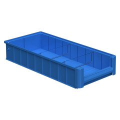 Полочный контейнер SK-5209 500х235х90 мм iPlast голубой с 2 поперечными перегородками