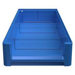 Полочный контейнер SK-6209 600х235х90 мм iPlast голубой с 3 поперечными перегородками
