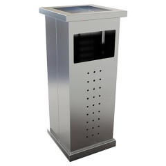 Урна-пепельница Опус, 350х350х830 мм, с емкостью 30 л