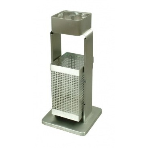 Урна-пепельница Портик, 400х400х880 мм, шлифованная, 30 л