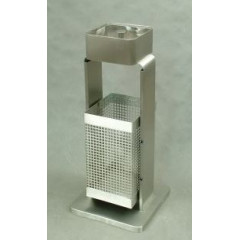 Урна-пепельница Портик, 400х400х880 мм, шлифованная, 30 л
