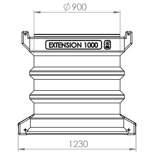 Горловина Мега KSC-GM-1000, 1000 мм