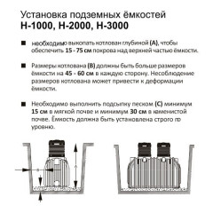 Ёмкость горизонтальная подземная 1000 л